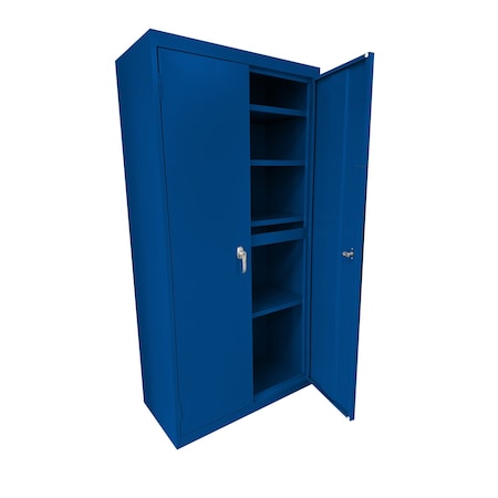 Steel Cabinets Usa Storage Cabinet, 78 in H, 36 in W, Signal Blue, 4 Shelves UA-362478-BL